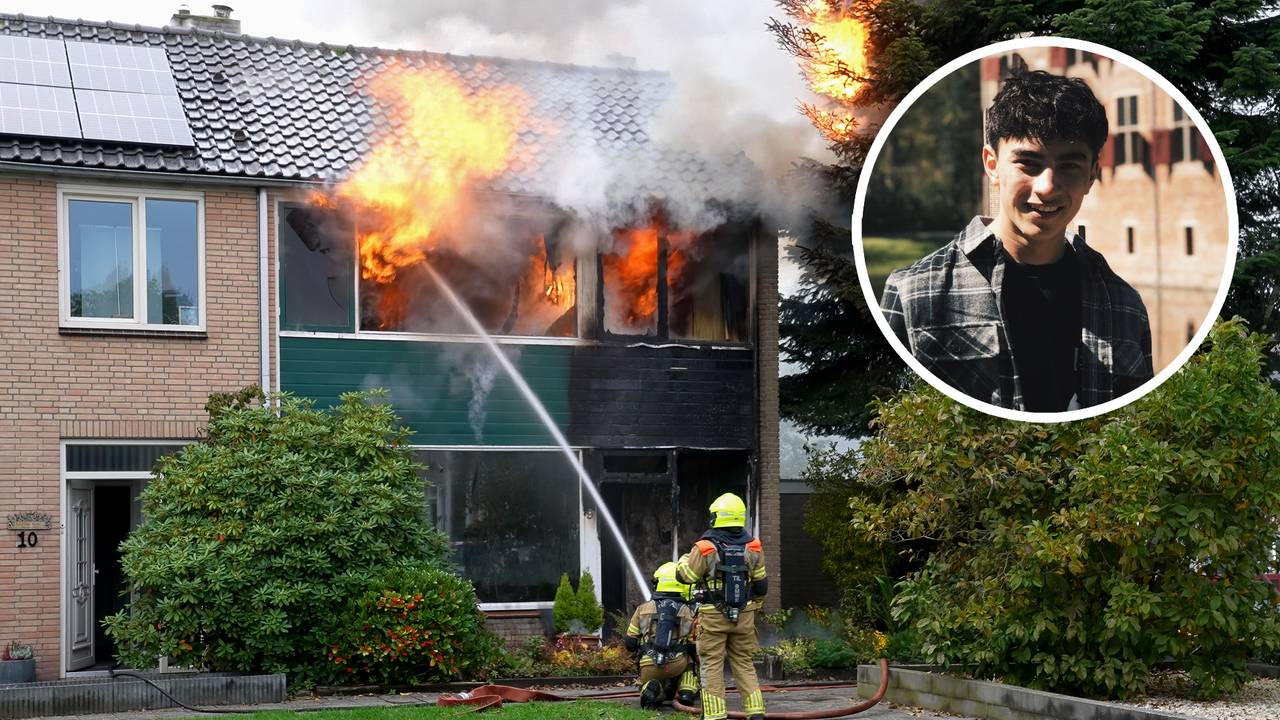 Dylano greep in bij de brand (foto: SQ Vision Iwan van Dun / privéfoto).