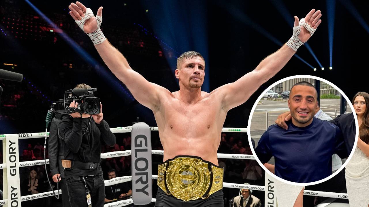 Rico Verhoeven blijft wereldkampioen (foto: GLORY, Alexis Goudeau) / Inzetje: Tayfun Özcan.