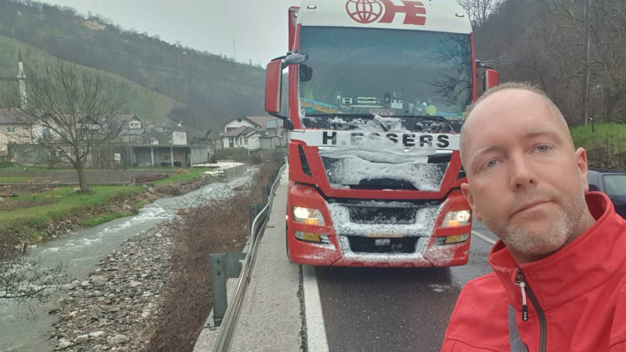 Vrachtwagenchauffeur Martijn Lutkemeijer uit Helmond.