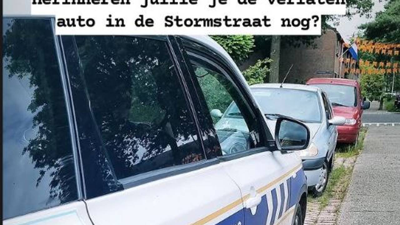 De eigenaar van de verlaten auto in Rijen is achterhaald (foto: Instagram politie Langstraat).