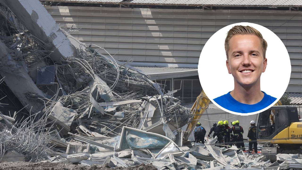 Reddingswerkers zoeken naar overlevenden. Rechts Friso (foto: ANP).