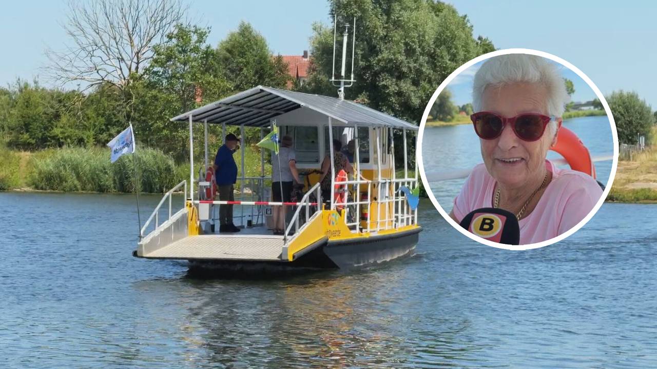 Wilma baalt dat het pontje niet vaart vanwege de hitte (foto: Noël van Hooft).
