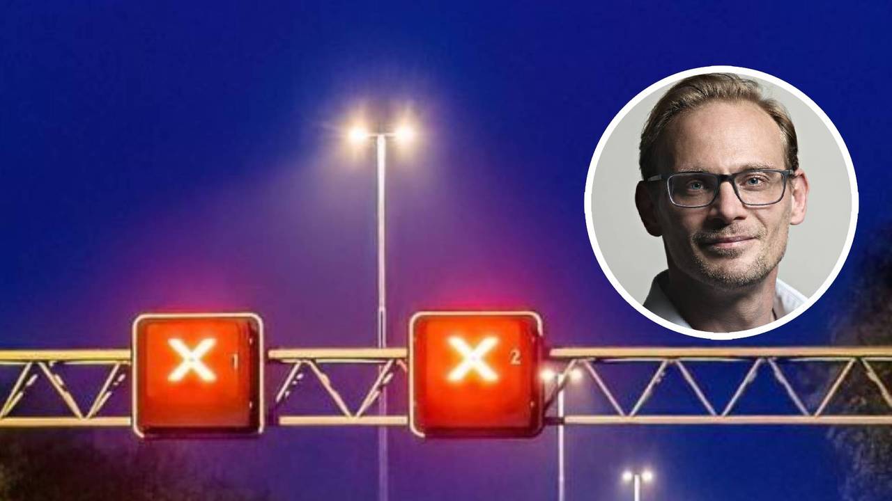 Paul van de Coevering geeft uitleg over doorrijden bij rode kruizen (foto rode kruizen: Instagram wijkagent Den Bosch-centrum).