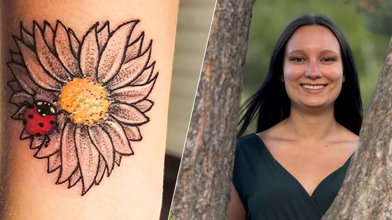 Lin en haar tattoo voor haar zusje (privéfoto).