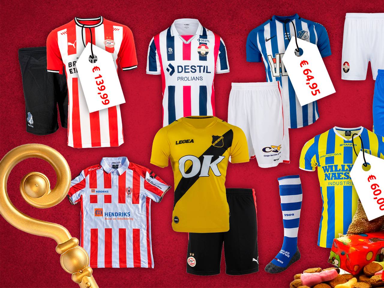 Voetbalshirts kosten Sinterklaas veel geld