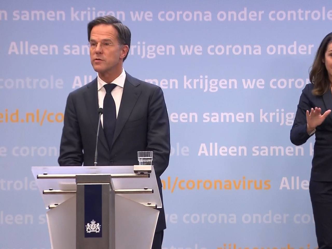 Mark Rutte tijdens een eerdere persconferentie.