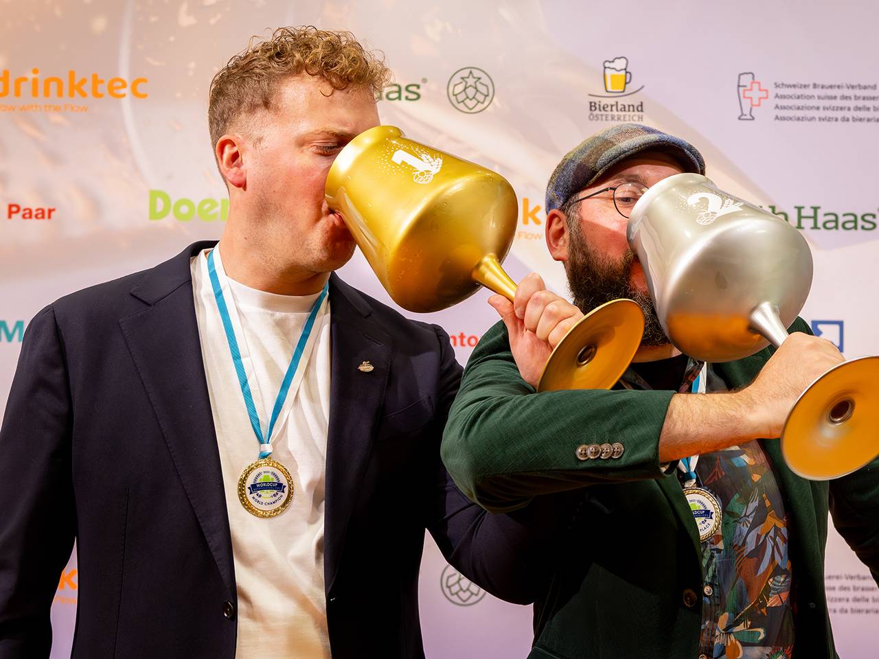 Léon Rodenburg en Dennis Kort (foto: World Cup Beersommeliers).