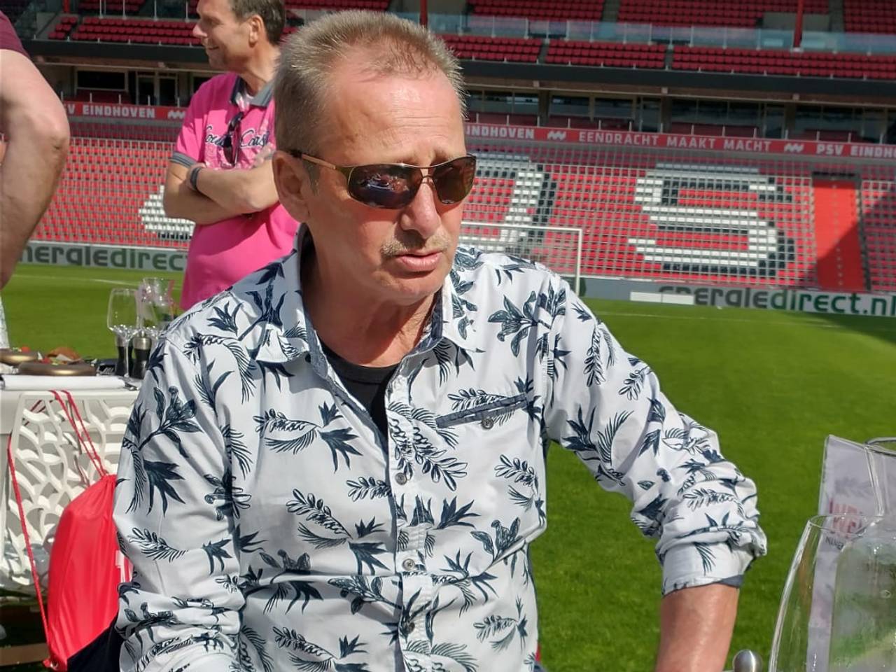 Harrie op de middenstip bij PSV (foto: privé).