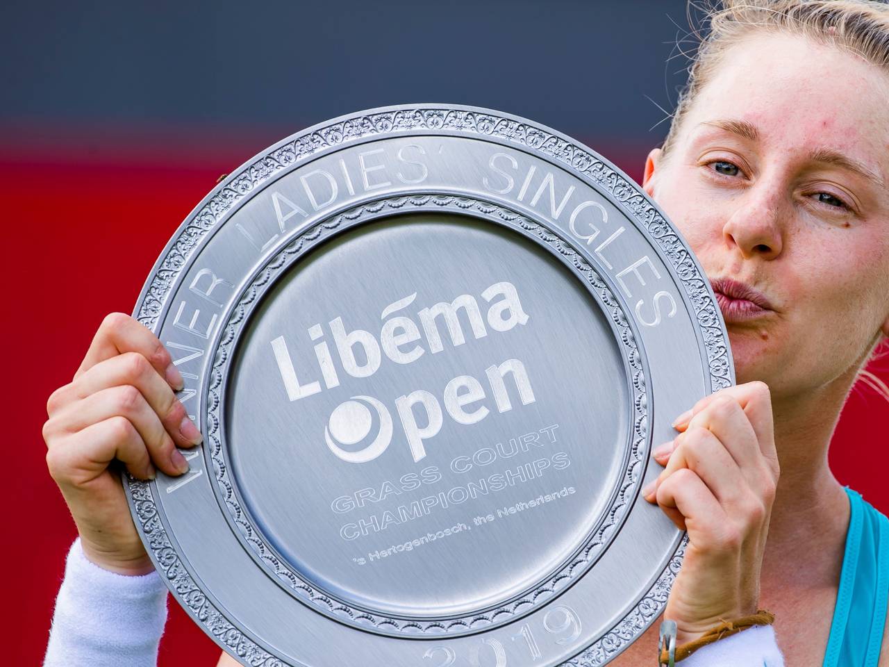 De Amerikaanse Alison Riske de laatste winnares in 2019 van het grastoernooi van Rosmalen (foto: ANP).