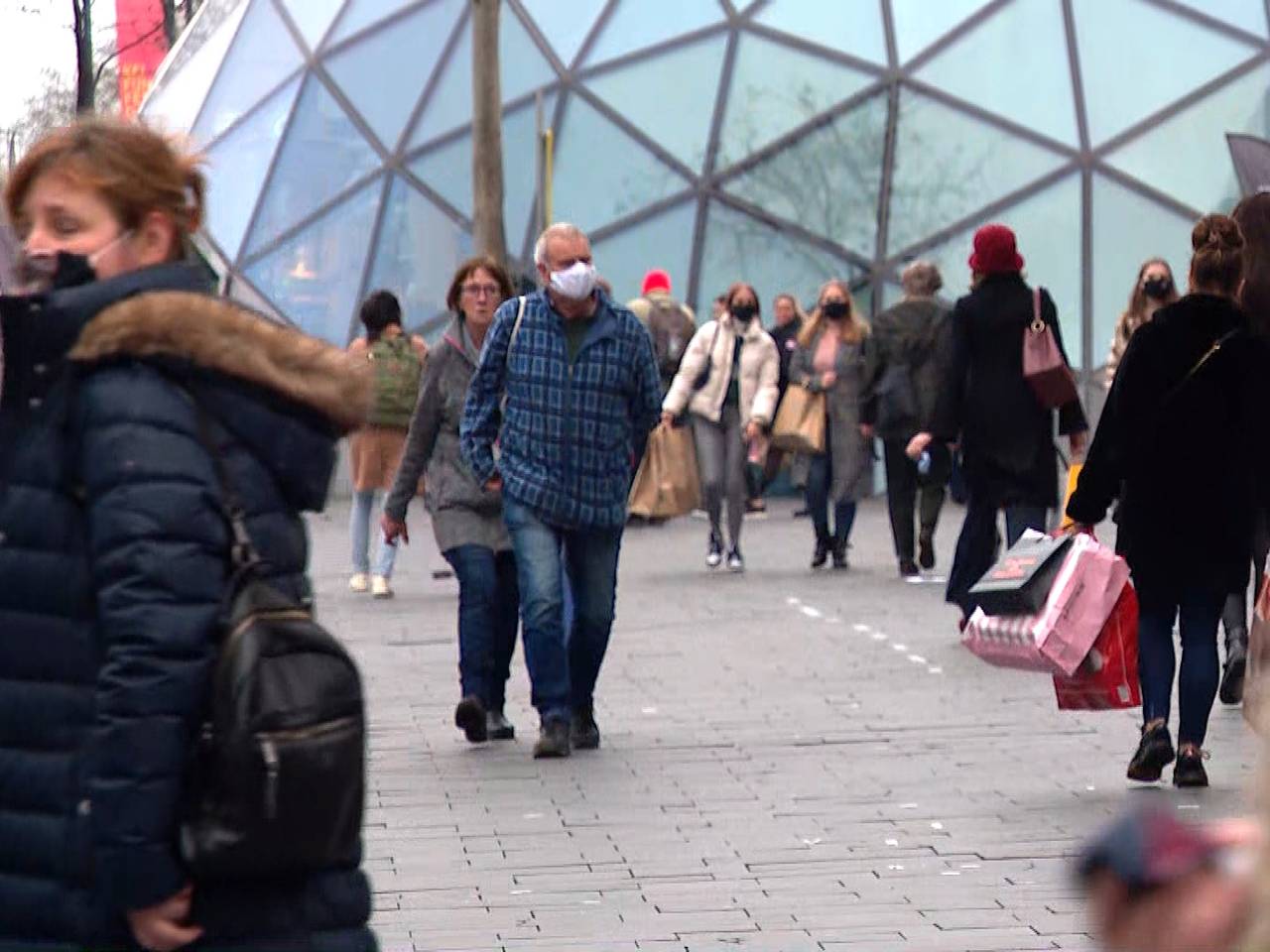 Drukte in centrum van Eindhoven nu harde lockdown eraan komt