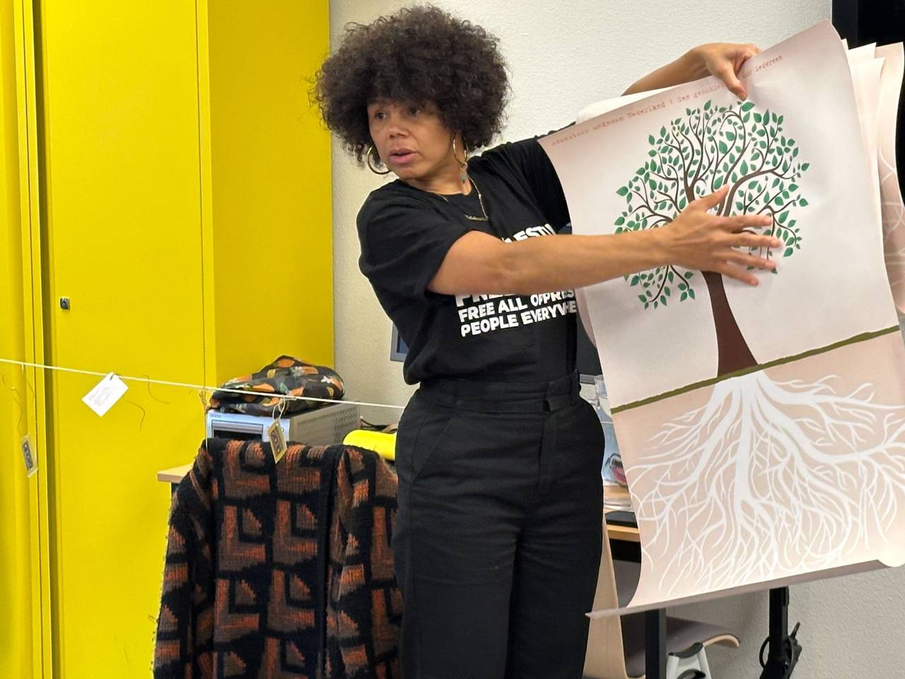 Naomi Nagtegaal geeft een workshop tijdens de docentendag in Breda (foto: Ronald Sträter).