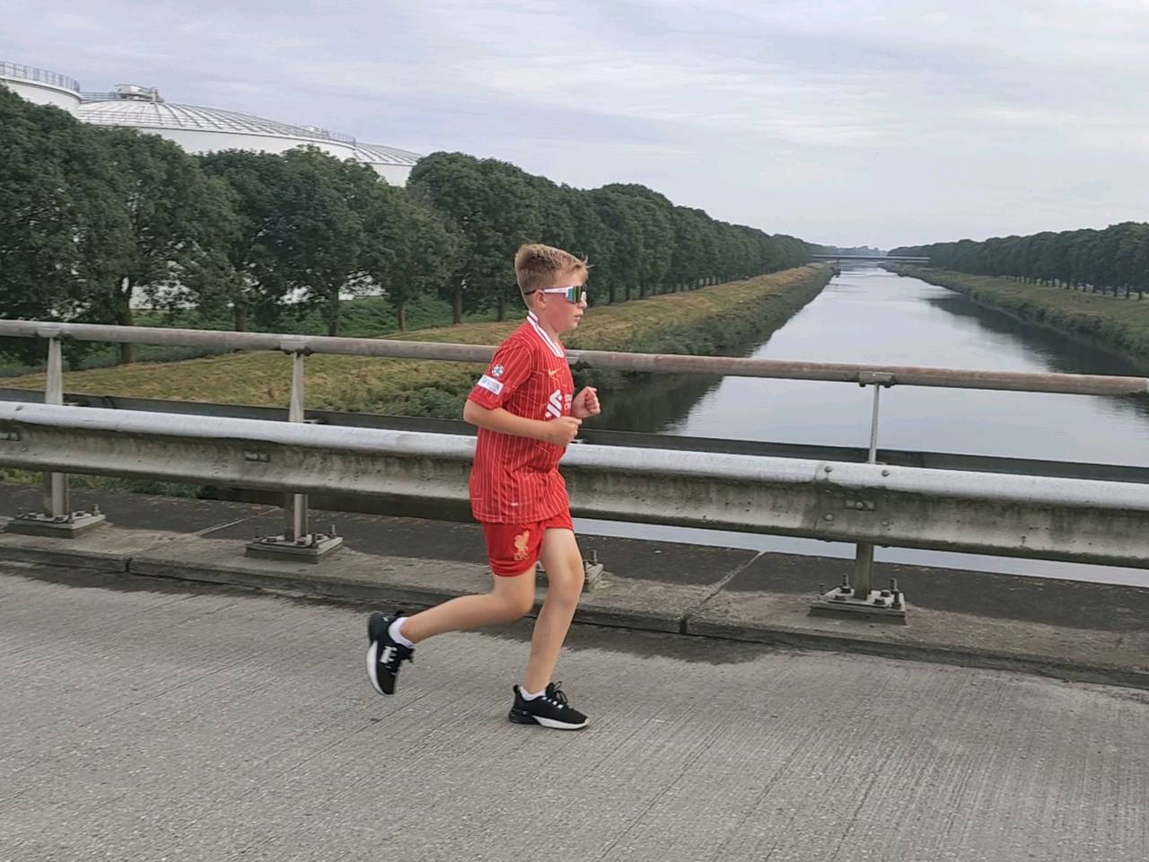 Mats is hard aan het trainen voor de Polderchallenge