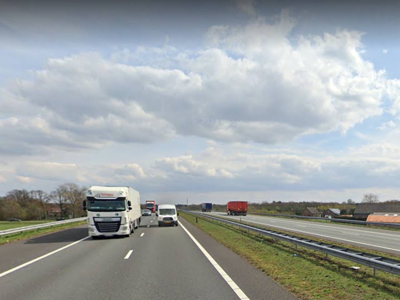 De A67 bij Liessel (afbeelding: Google Streetview).