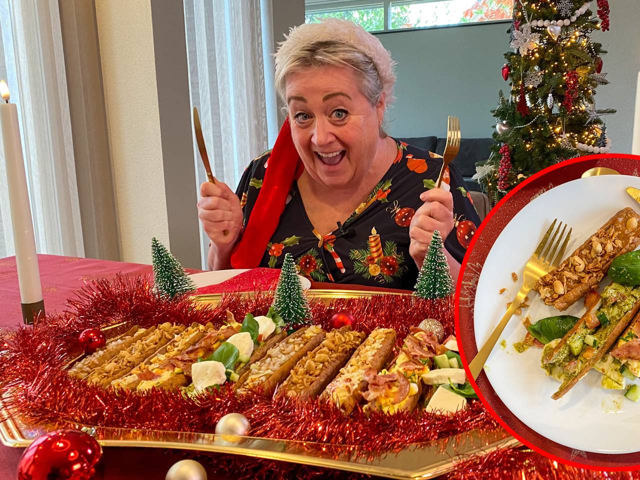 Betty leeft zich uit op haar frikandelcreaties voor de kerstdagen