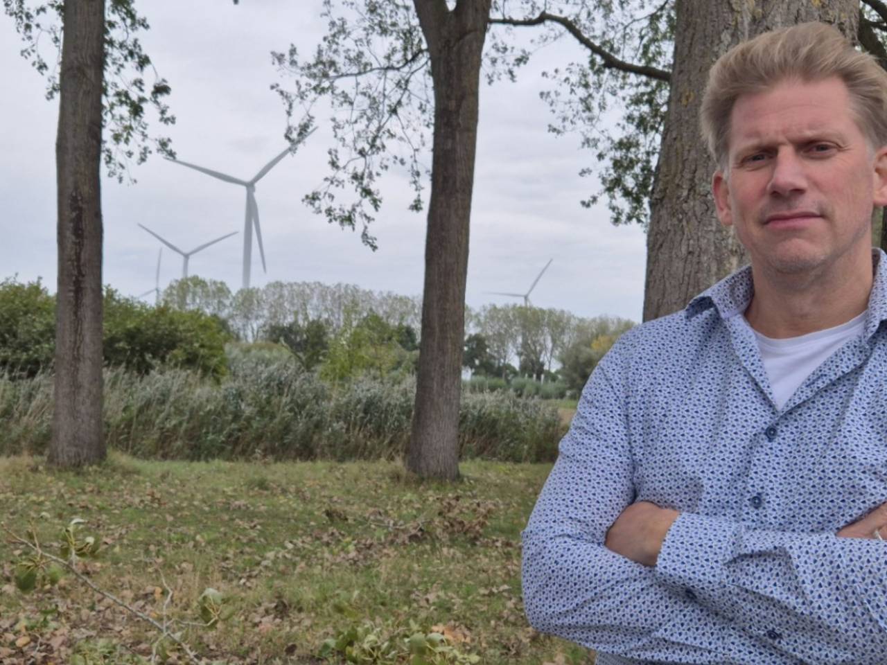 Gijs van Buitenen in de Oranjepolder tussen Oosterhout en Raamsdonksveer (foto: Niek de Bruijn).