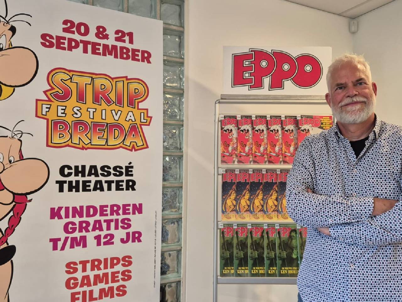 Rob van Bavel, uitgever van stripblad Eppo, organiseerde 15 edities van het Stripfestival Breda (foto: Niek de Bruijn).