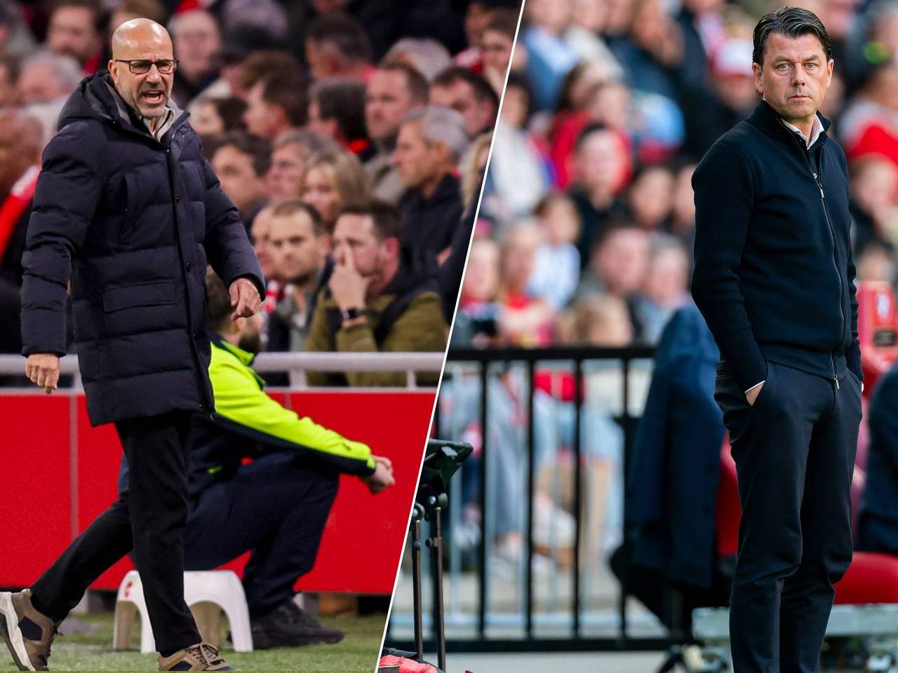 Peter Bosz (links) en Roeland ten Berge, beiden genomineerd (foto's: Orange Pictures).