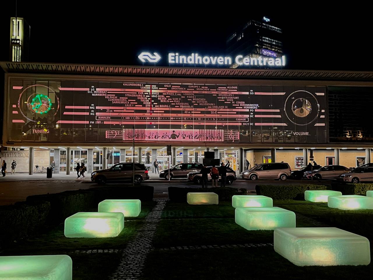 Het station van Eindhoven wordt ook gebruikt voor GLOW (foto: Rogier van Son).