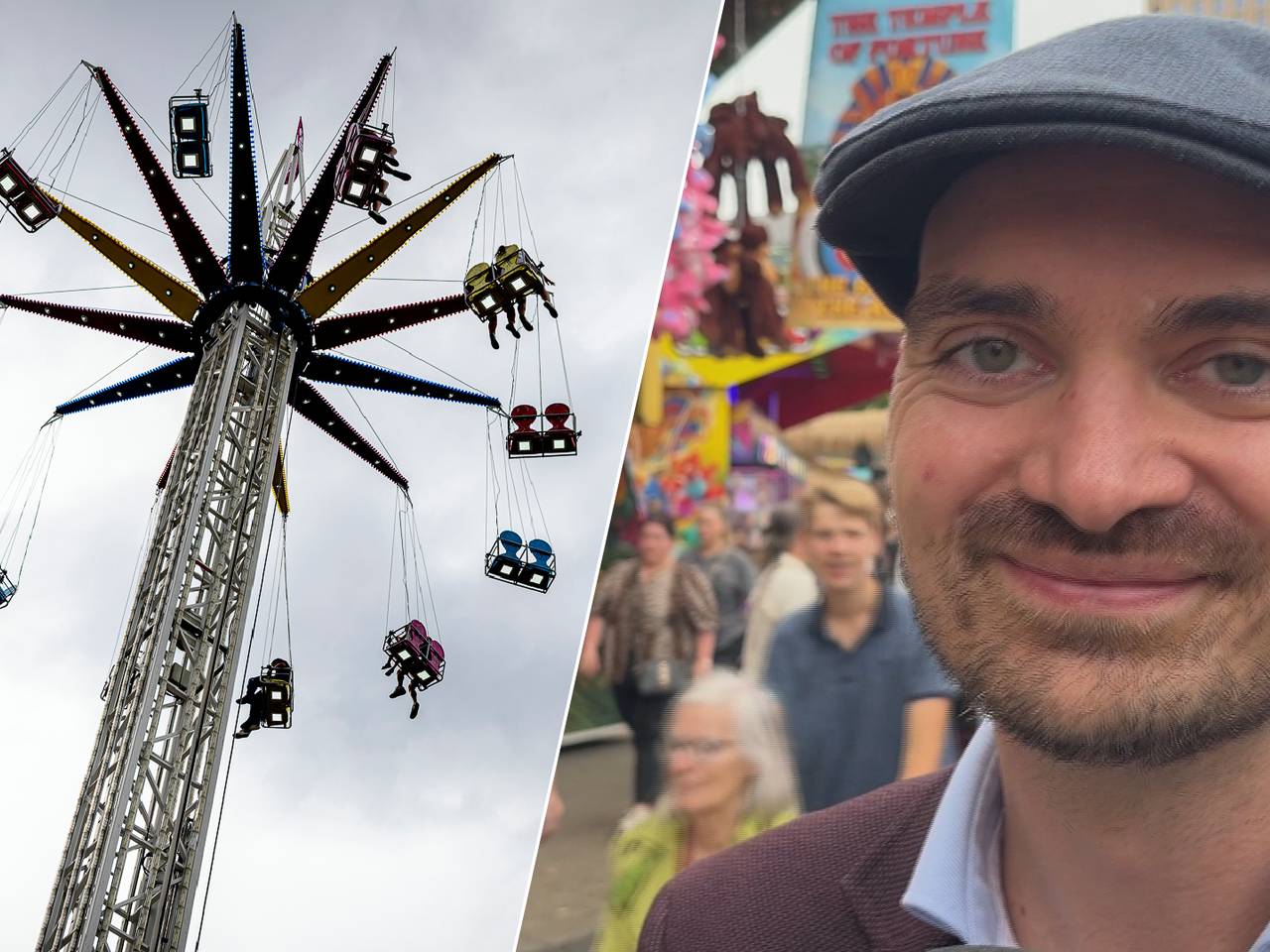 Kermiswethouder Maarten van Asten is tevreden met het verloop van de kermis (beeld: Eye4Images en Omroep Brabant).