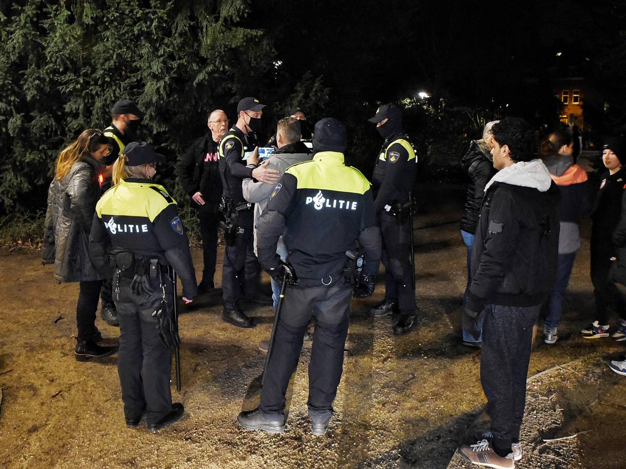 De politie greep in.