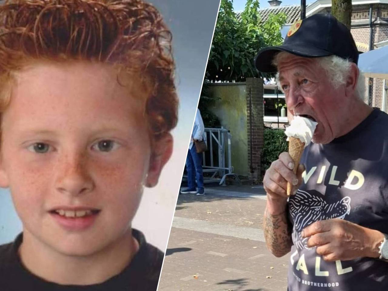 Broertje Harm (links) en vader Jos (rechts) (privéarchief).