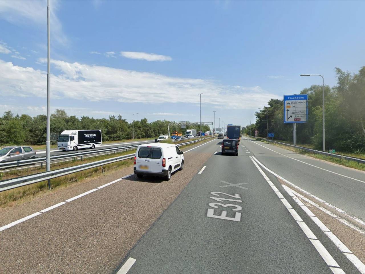 De A58 bij Best (archieffoto).