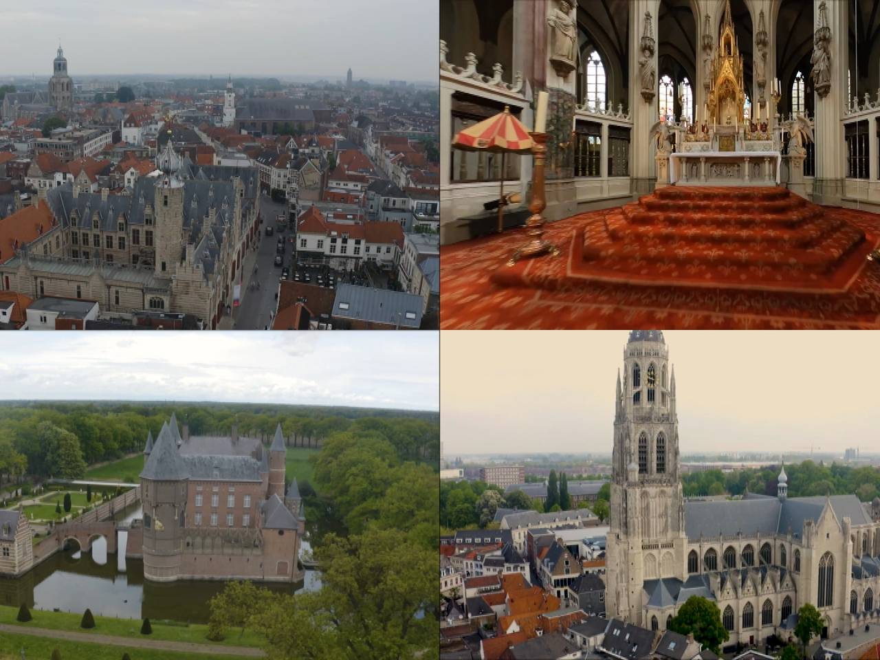 Markiezenhof in Bergen op Zoom, De Grote Kerk in Breda, De Sint-Jan in Den Bosch en Kasteel Heeswijk