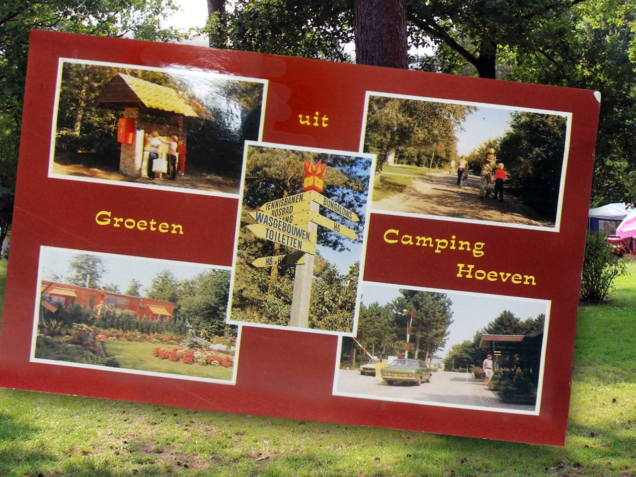 De oude ansichtkaart (foto: Molecaten Park Bosbad Hoeven).