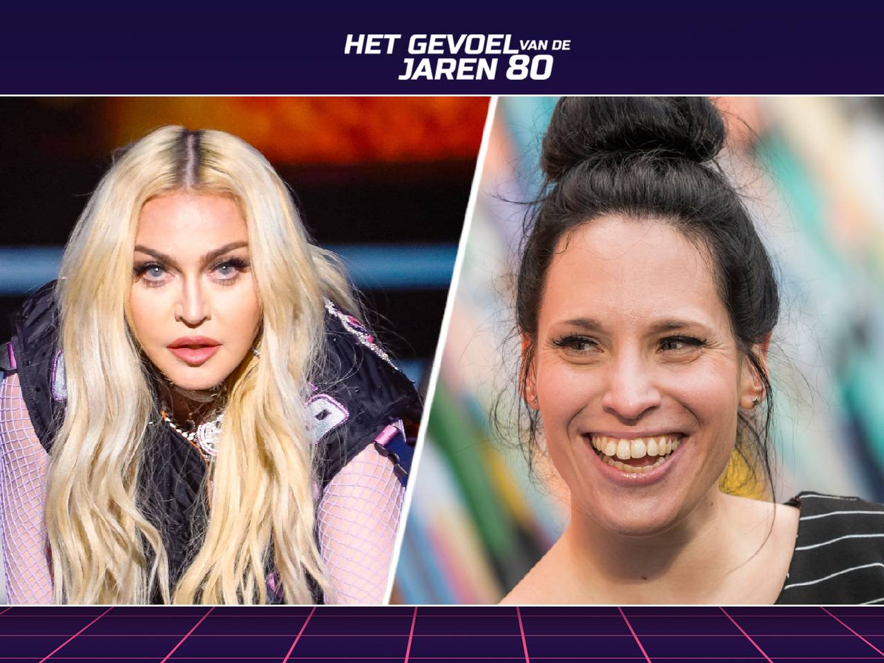 Sanne is groot fan van Madonna (foto's: Madonna, ANP - Sanne, Erik de Brouwer).