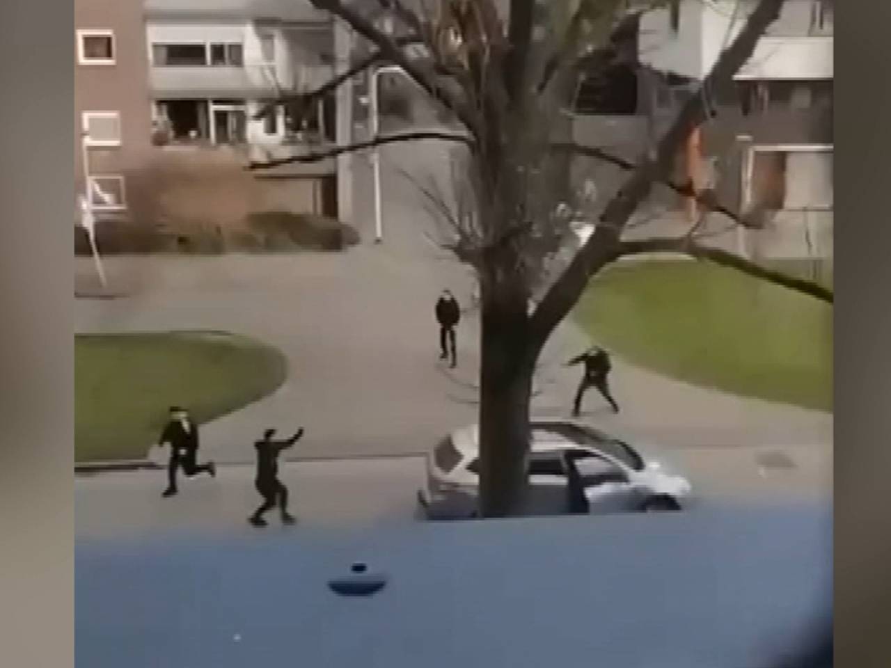 Fragment uit het filmpje van de schietpartij