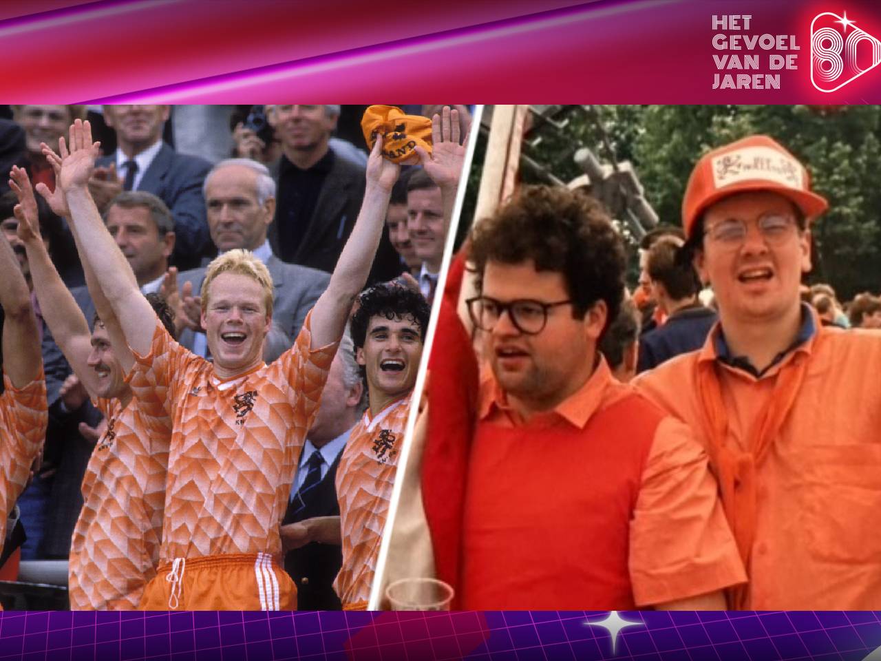 Joost Frencken met een van zijn vrienden op de EK-finale (rechts, foto: privé).