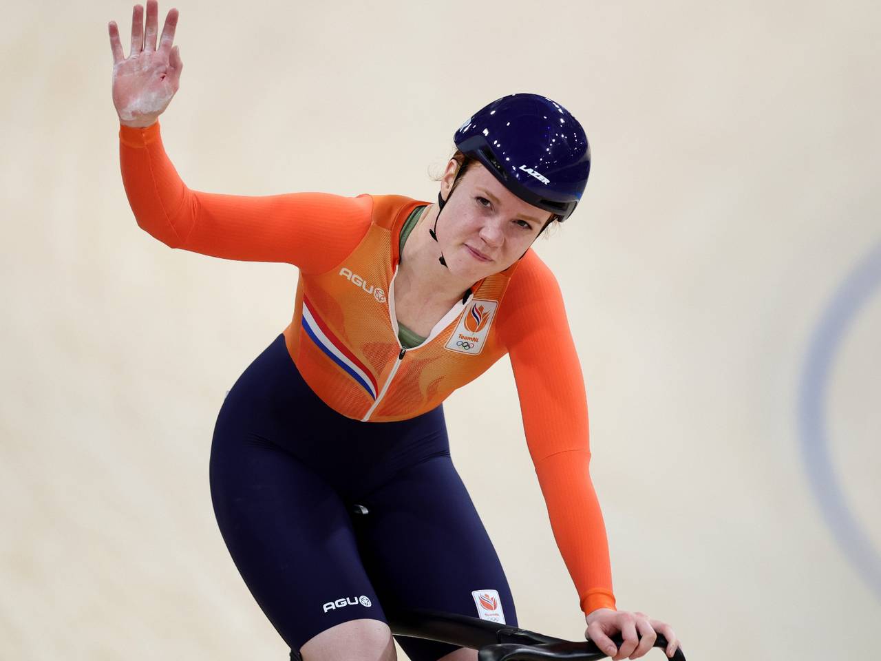 Hetty van de Wouw na haar finalerit, waarin ze zilver pakte (foto: ANP/EPA/MARTIN DIVISEK).