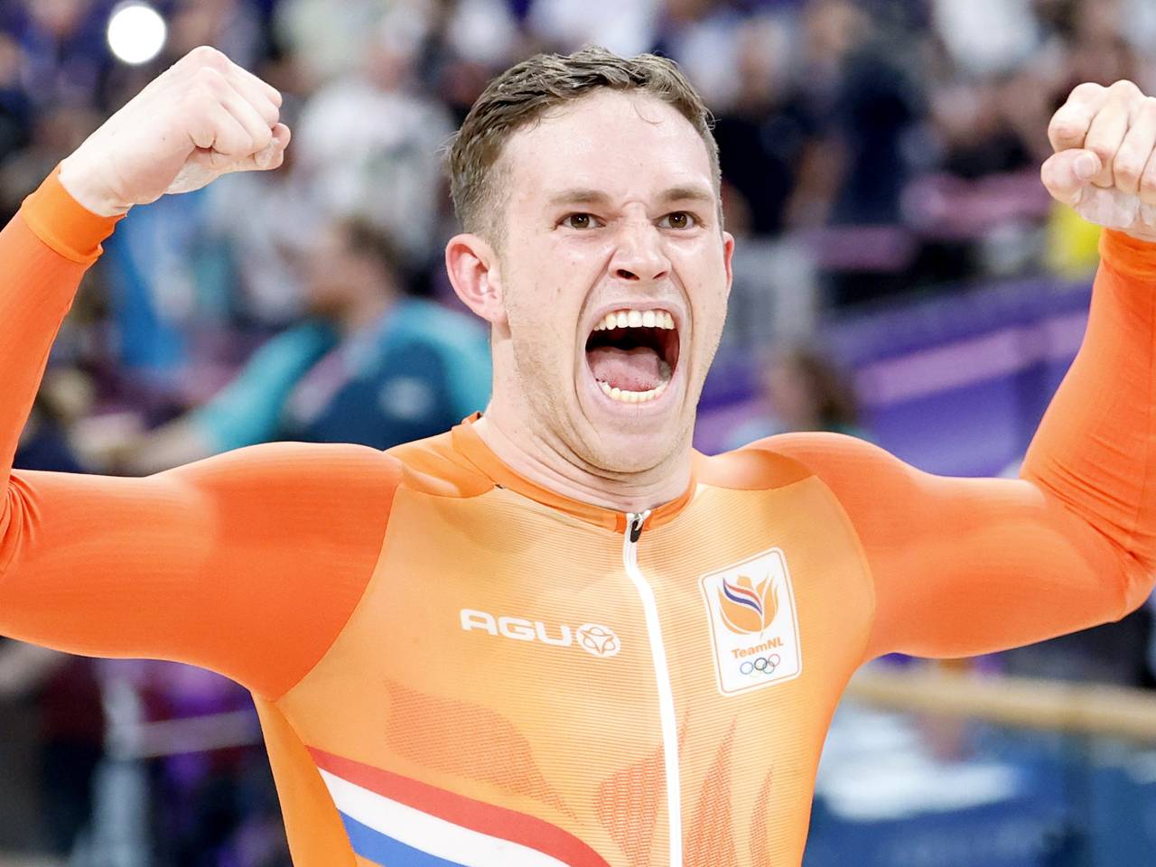 Harrie Lavreysen voltooit zijn hattrick met goud op de keirin (foto: via ANP).