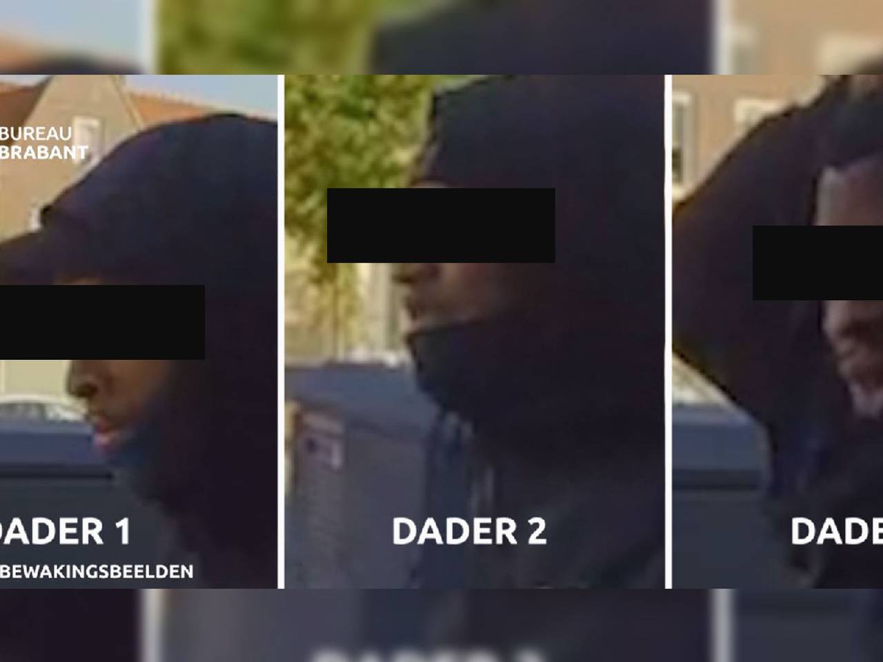 Twee mannen werden opgepakt. De man rechts is nooit gevonden. (Foto: Bureau Brabant)