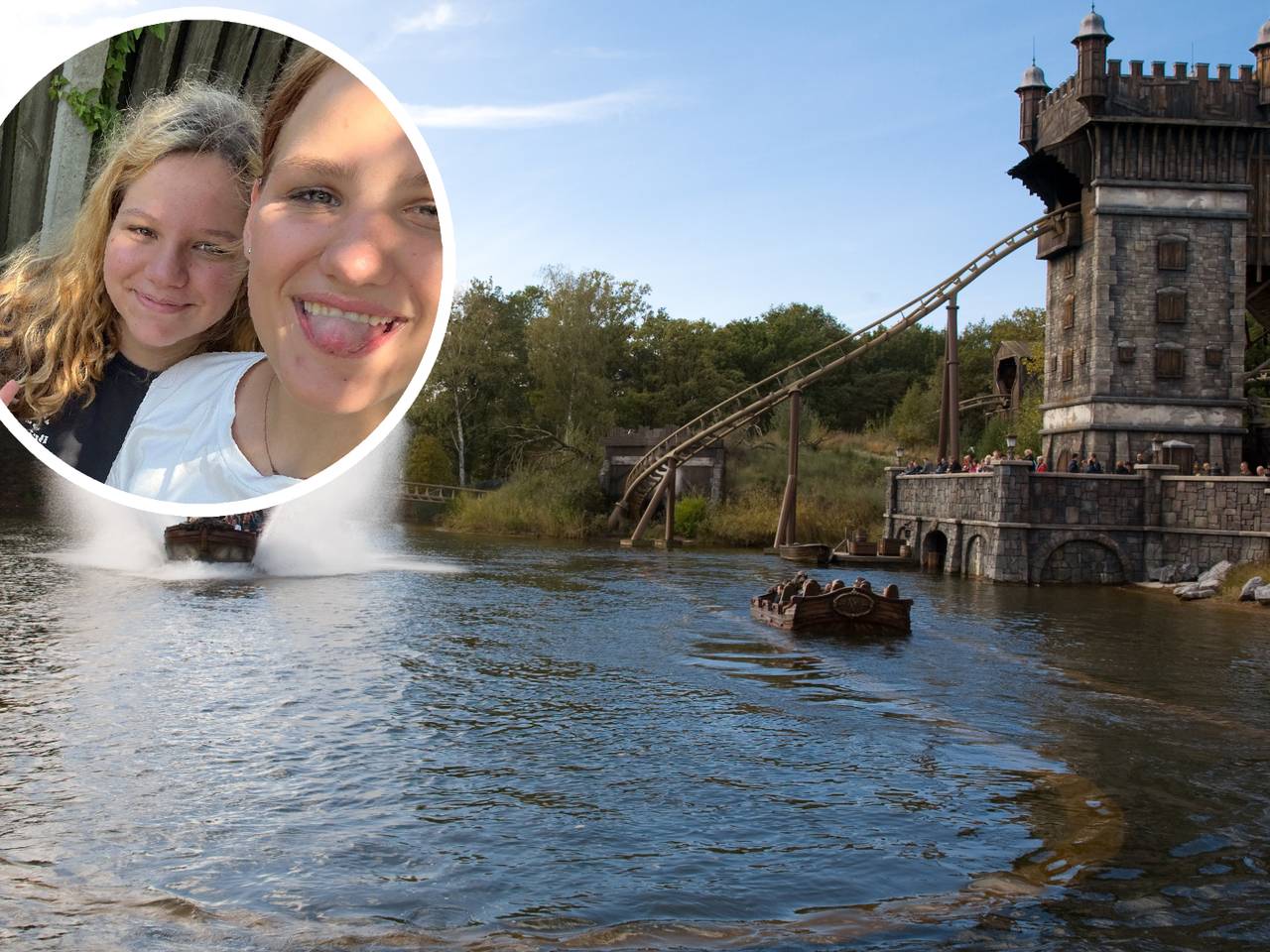 Tess (links) en Lynn zaten een uur vast (foto: Omroep Brabant/privéfoto).