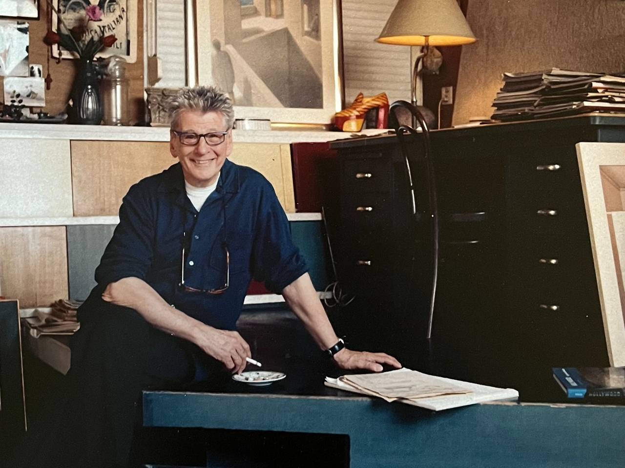 Friso Wiegersma in zijn atelier (foto: Gerry Hurkmans).