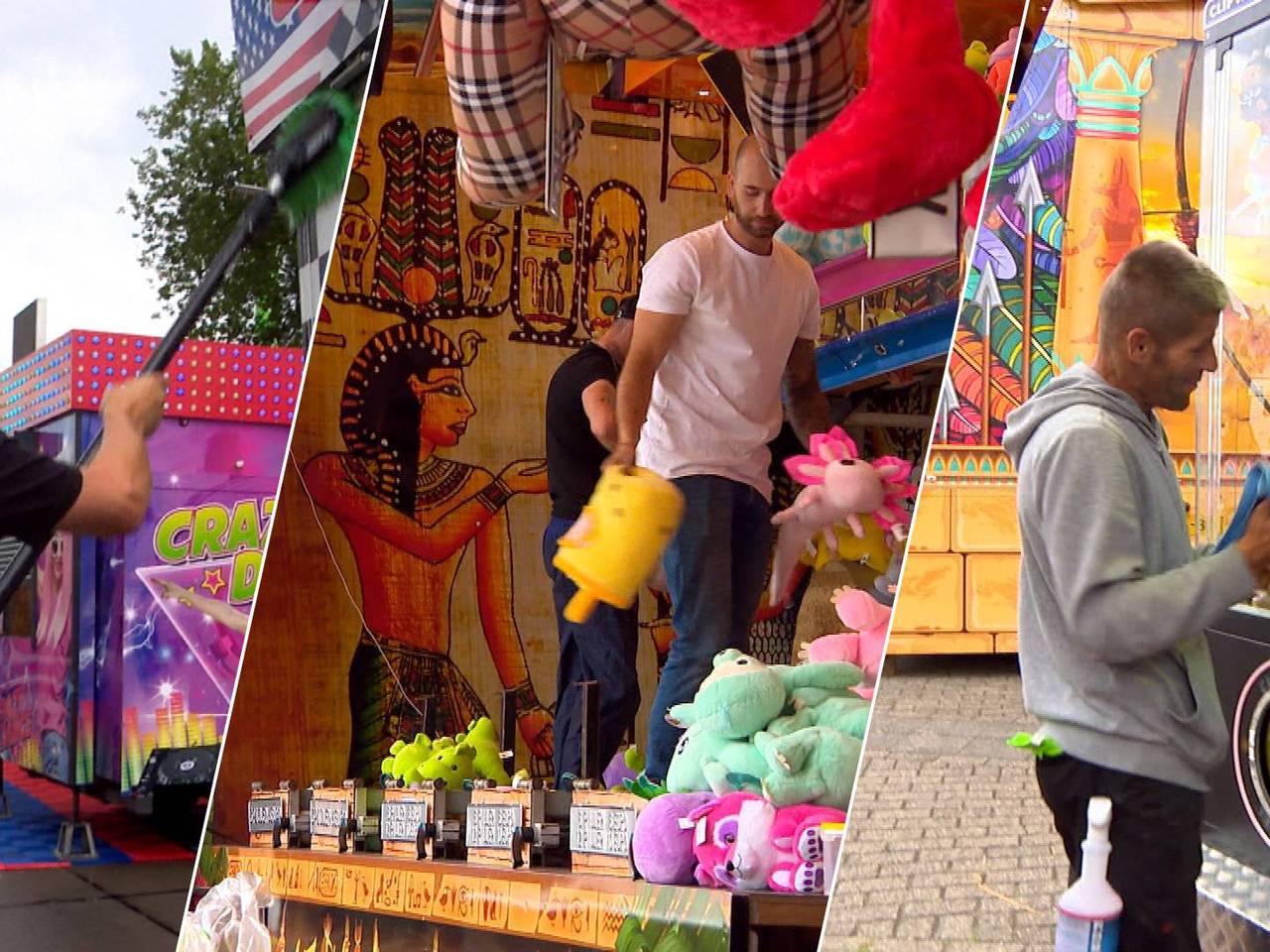 Poetsen, schrobben en opbouwen voor de Tilburgse Kermis 'hard werken'