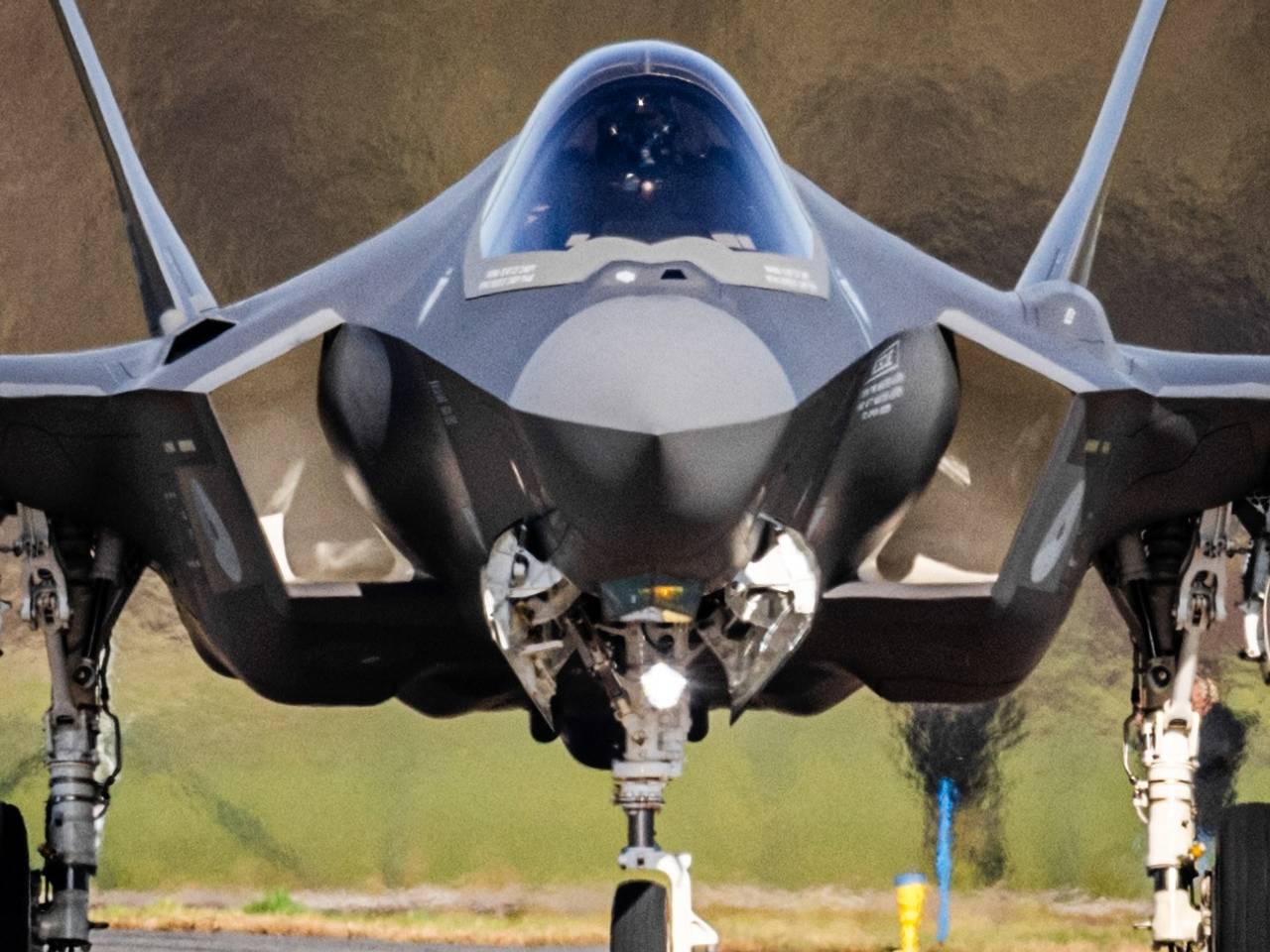 Een F-35 op Vliegbasis Volkel (Foto:ANP)