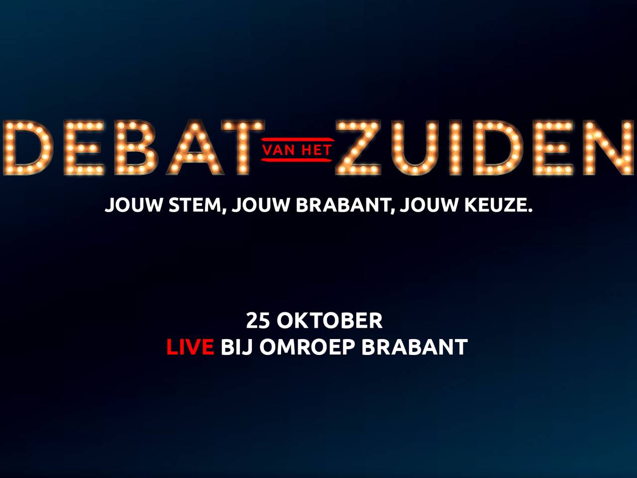 Debat van het Zuiden - 25 oktober, 19.30 uur.