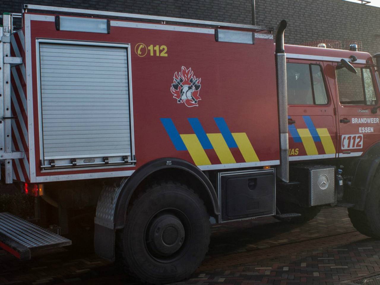 Brandweer paraat voor oefening