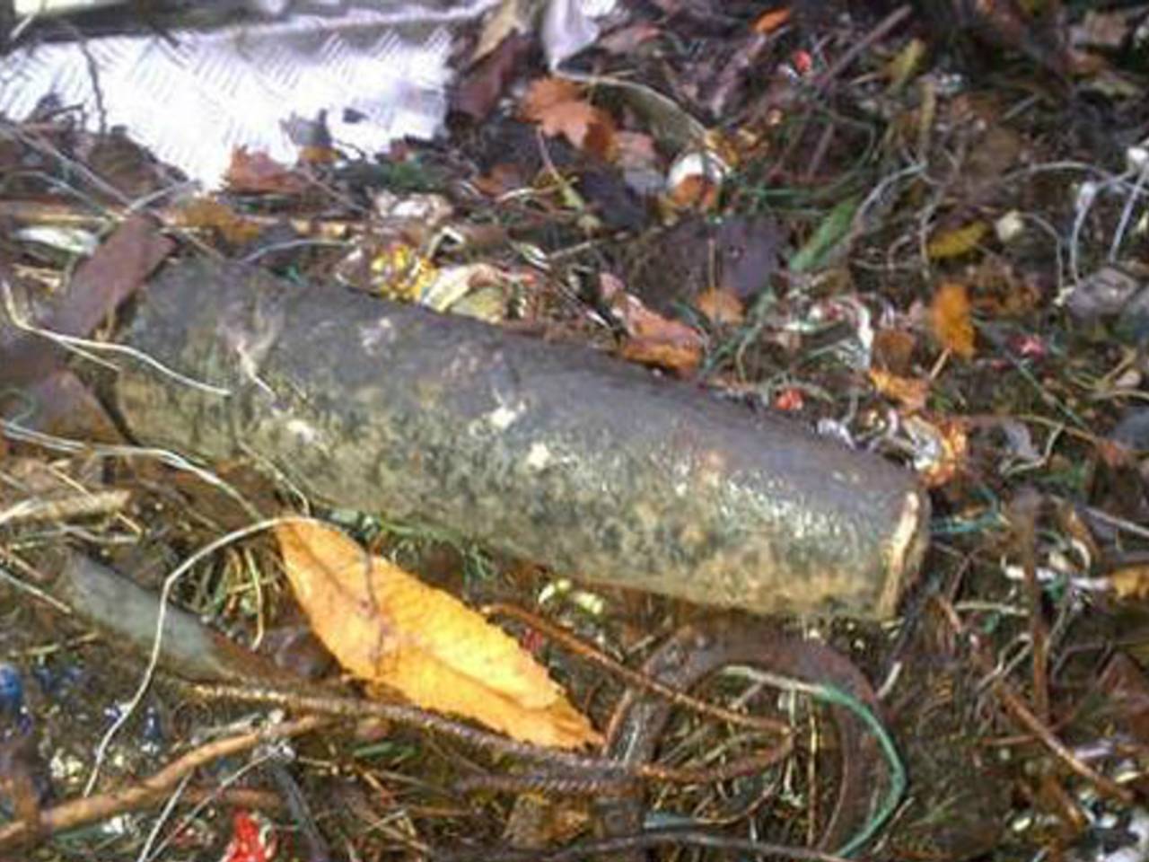 Granaat gevonden in Zegge. Foto: politie