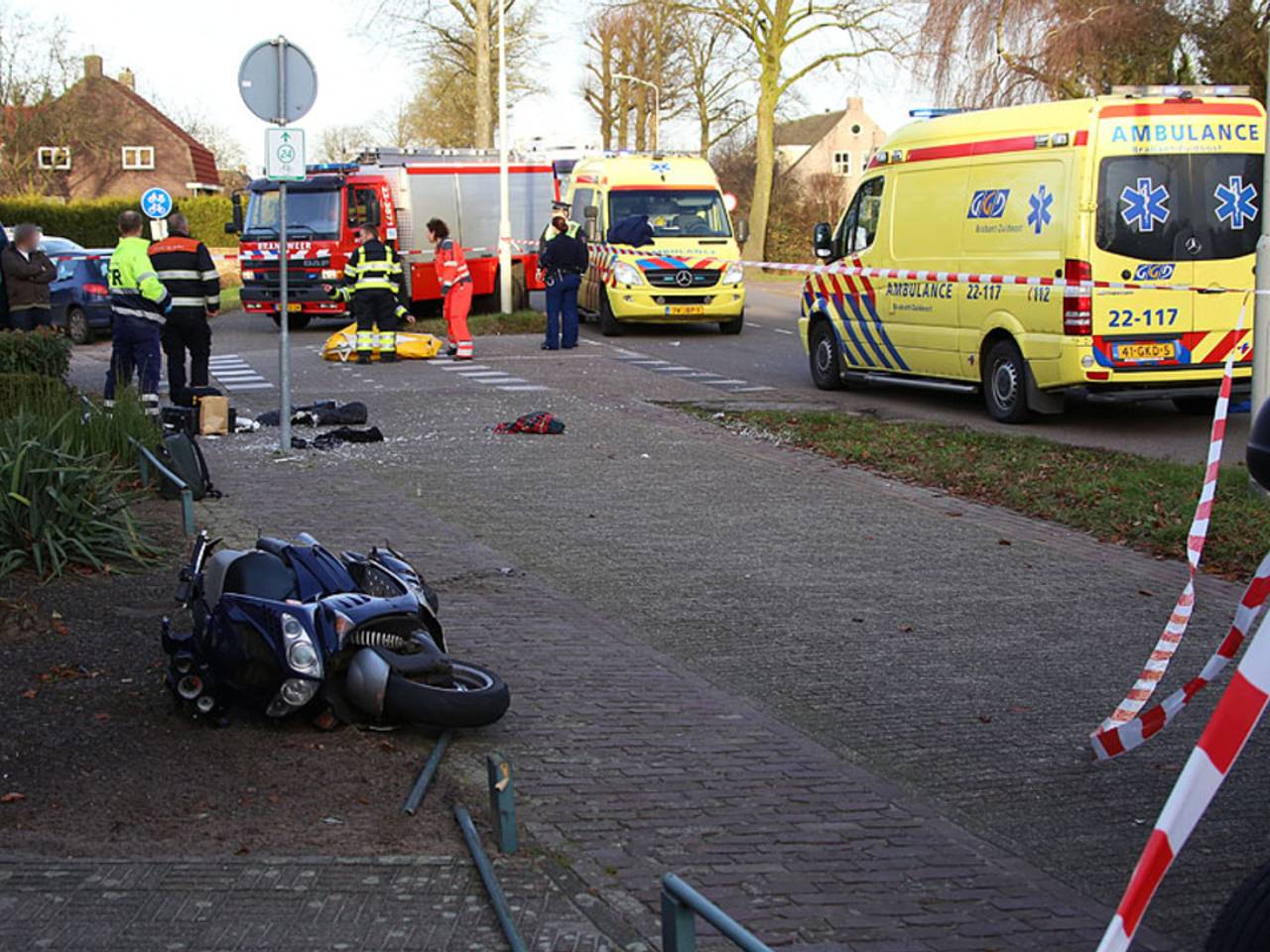 Bromfietser overleden na botsing met bestelbus in Oostelbeers