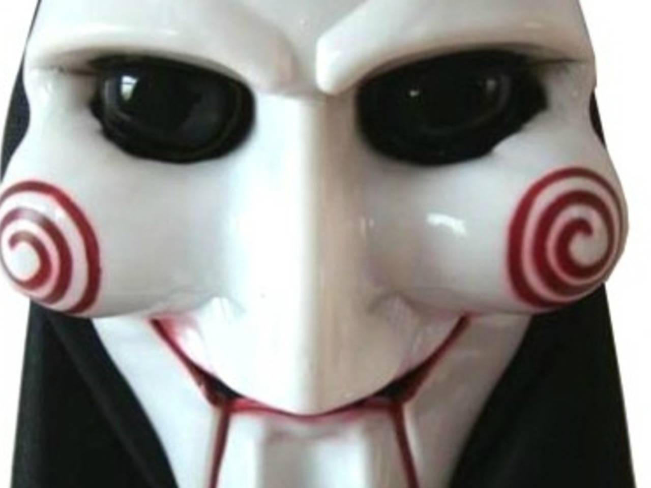 De broer droeg een masker uit de 'Saw' filmserie