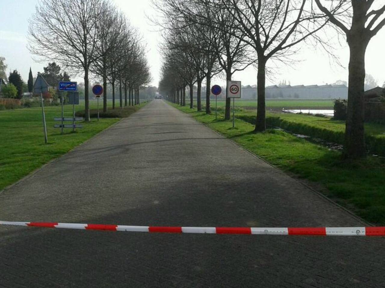 Weg afgesloten om gaslek Vlijmen (foto: Politie)