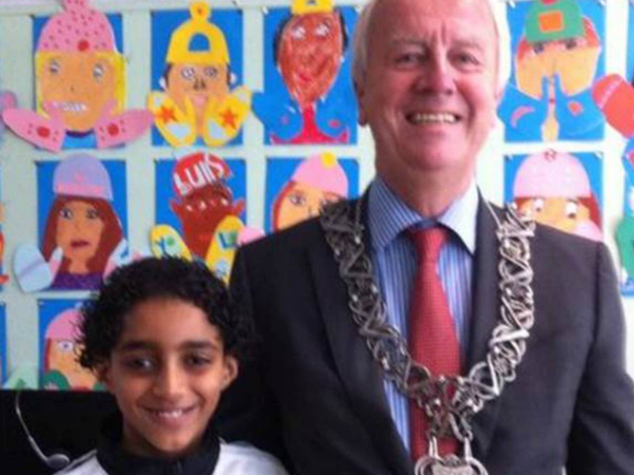 Amin Lachir met burgemeester Noordanus