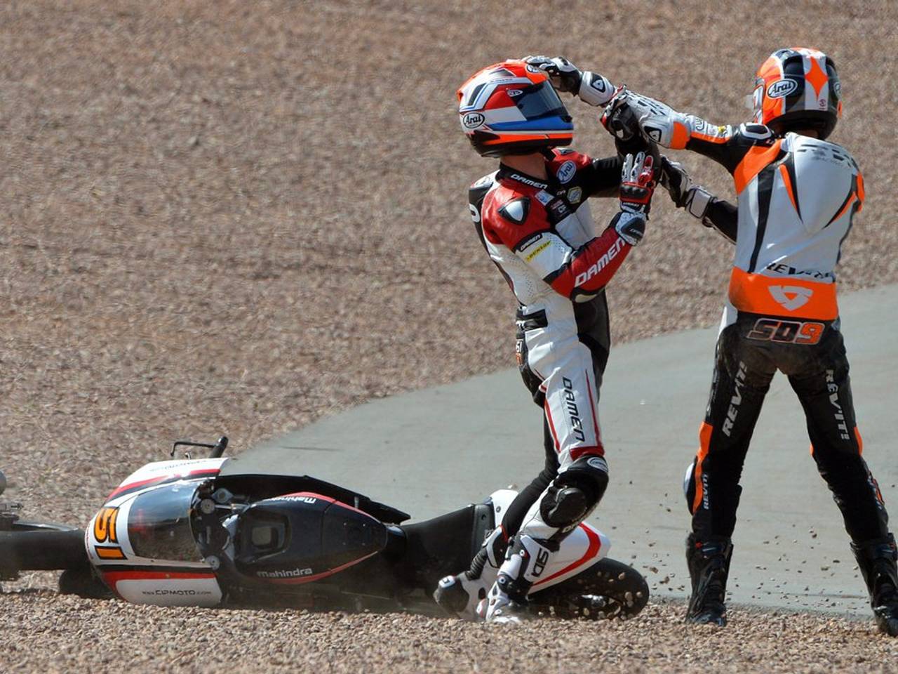 De vechtpartij (foto: ANP) 