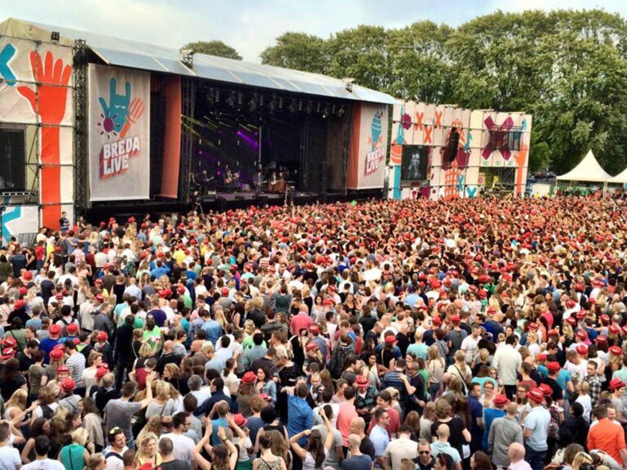 Drukte tijdens Breda Live vorig jaar (Foto: @eddyjansen/Twitter)