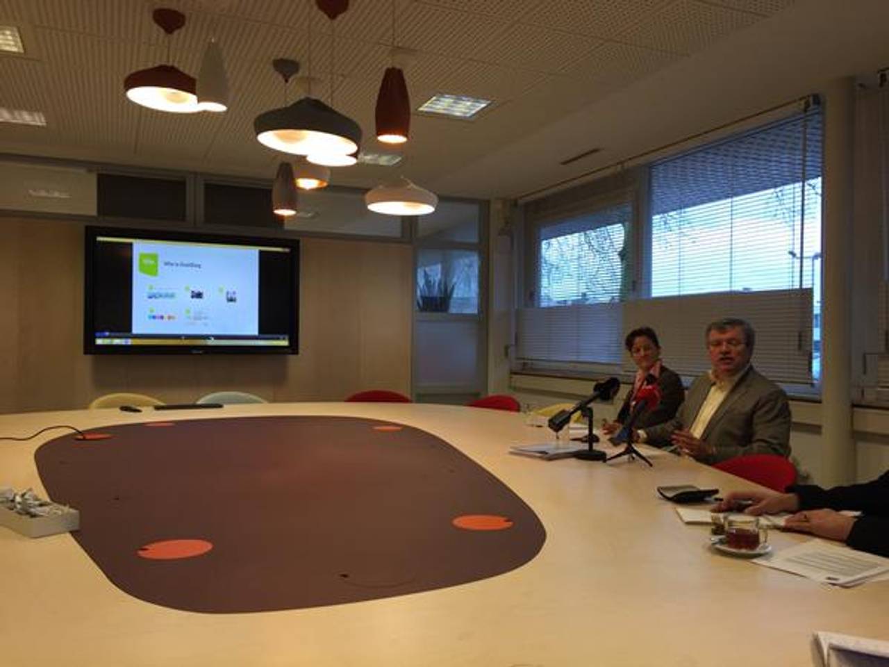 De persconferentie van ZuidZorg. (Foto: Mattijs Smit) 