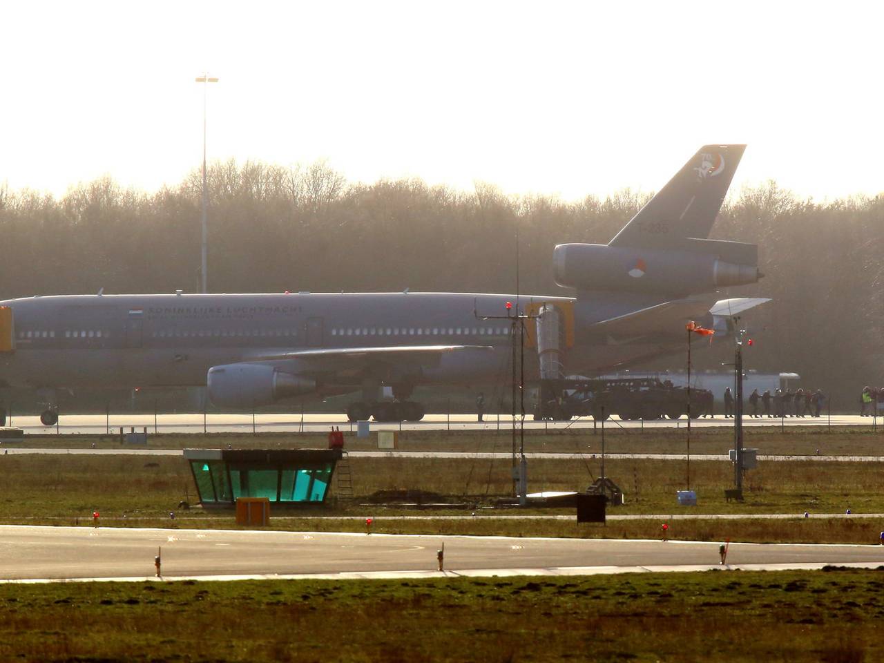 De landing van de 'gekaapte' KDC-10 (Foto: Berry van Gaal/SQ Vision)