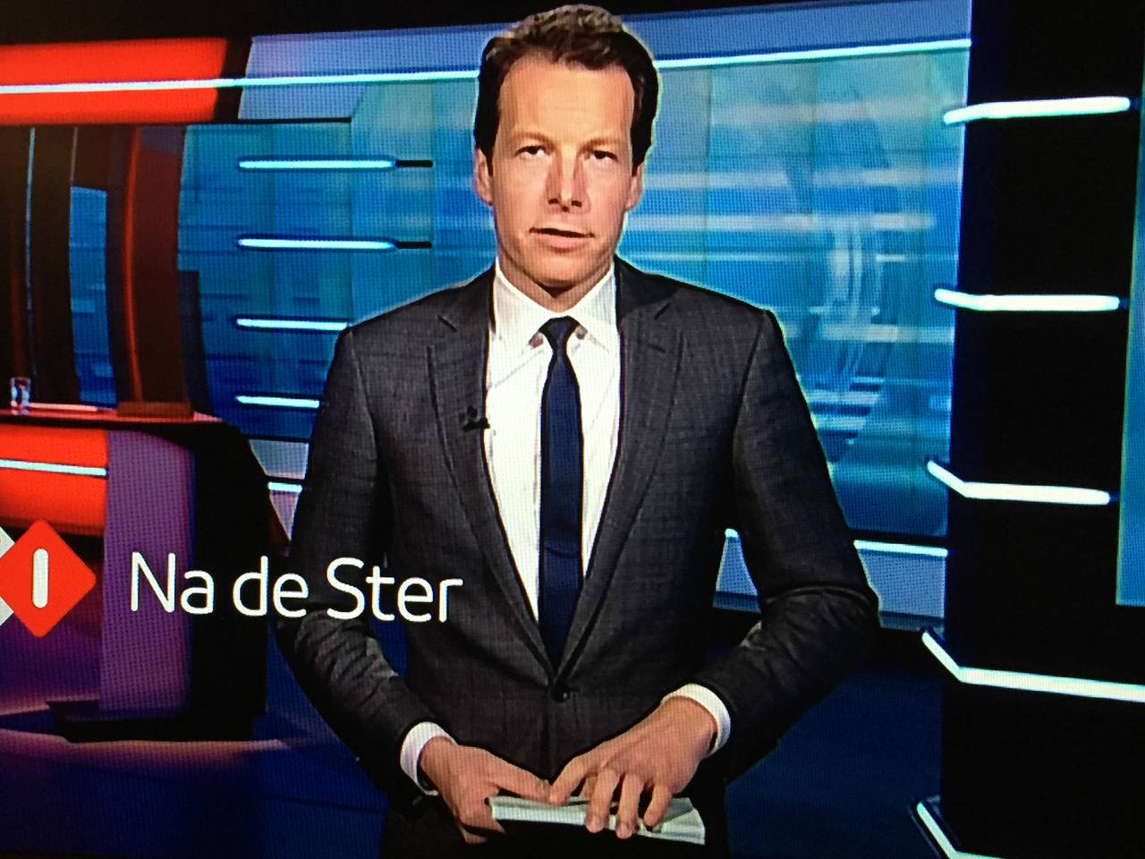 Herman van der Zandt vlak voor het journaal dat er 'Na de ster' niet zou komen.